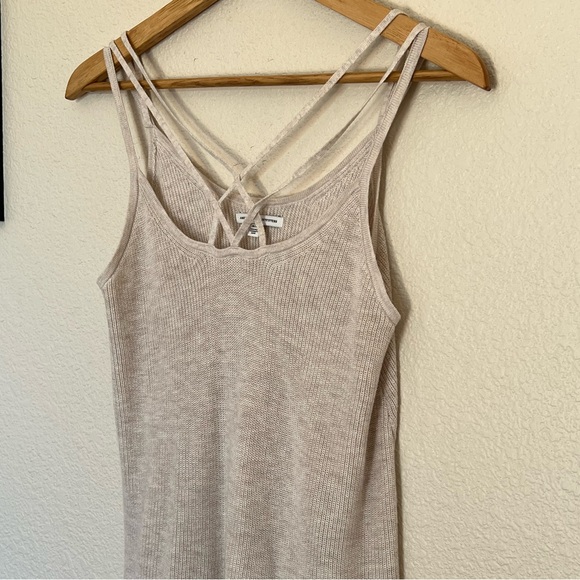 American Eagle Outfitters | Beige Knit Criss-Cross Beachy Tank - Picture 3 of 7